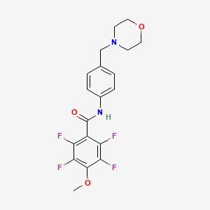 molecular formula C19H18F4N2O3 B4644141 2,3,5,6-tetrafluoro-4-methoxy-N-[4-(4-morpholinylmethyl)phenyl]benzamide 