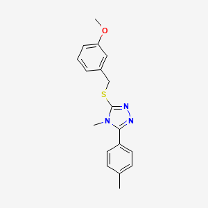 molecular formula C18H19N3OS B4644153 3-[(3-methoxybenzyl)thio]-4-methyl-5-(4-methylphenyl)-4H-1,2,4-triazole 