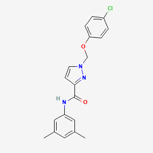 molecular formula C19H18ClN3O2 B4644213 1-[(4-chlorophenoxy)methyl]-N-(3,5-dimethylphenyl)-1H-pyrazole-3-carboxamide 