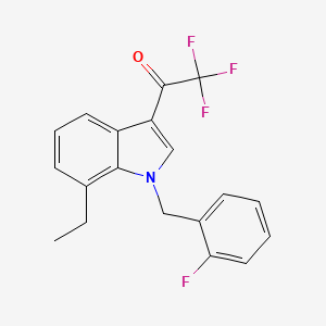 molecular formula C19H15F4NO B4644217 1-[7-ethyl-1-(2-fluorobenzyl)-1H-indol-3-yl]-2,2,2-trifluoroethanone 