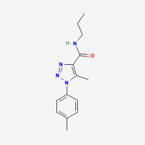 molecular formula C14H18N4O B4644239 5-methyl-1-(4-methylphenyl)-N-propyl-1H-1,2,3-triazole-4-carboxamide 