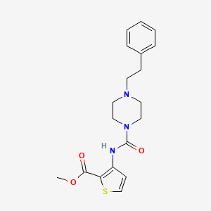 molecular formula C19H23N3O3S B4644260 methyl 3-({[4-(2-phenylethyl)-1-piperazinyl]carbonyl}amino)-2-thiophenecarboxylate 