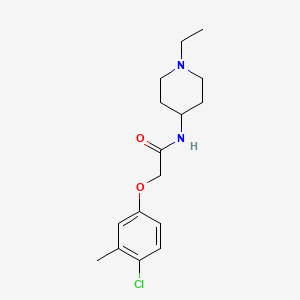 molecular formula C16H23ClN2O2 B4644266 2-(4-chloro-3-methylphenoxy)-N-(1-ethyl-4-piperidinyl)acetamide 