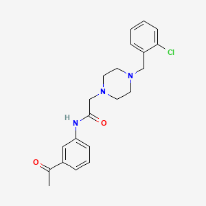 molecular formula C21H24ClN3O2 B4644270 N-(3-acetylphenyl)-2-[4-(2-chlorobenzyl)-1-piperazinyl]acetamide 