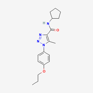 molecular formula C18H24N4O2 B4644273 N-cyclopentyl-5-methyl-1-(4-propoxyphenyl)-1H-1,2,3-triazole-4-carboxamide 