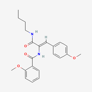 molecular formula C22H26N2O4 B4644320 N-[1-[(butylamino)carbonyl]-2-(4-methoxyphenyl)vinyl]-2-methoxybenzamide 