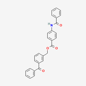 molecular formula C28H21NO4 B4644321 3-benzoylbenzyl 4-(benzoylamino)benzoate 