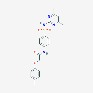 molecular formula C21H22N4O4S B464433 N-[4-(4,6-Dimethyl-pyrimidin-2-ylsulfamoyl)-phenyl]-2-p-tolyloxy-acetamide CAS No. 315675-96-8