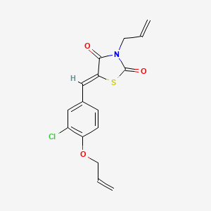 molecular formula C16H14ClNO3S B4644338 3-allyl-5-[4-(allyloxy)-3-chlorobenzylidene]-1,3-thiazolidine-2,4-dione 