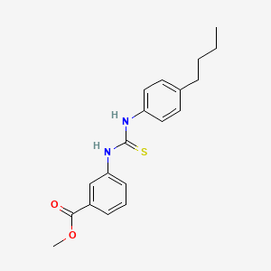 molecular formula C19H22N2O2S B4644377 methyl 3-({[(4-butylphenyl)amino]carbonothioyl}amino)benzoate 