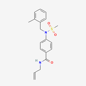 molecular formula C19H22N2O3S B4644390 N-allyl-4-[(2-methylbenzyl)(methylsulfonyl)amino]benzamide 