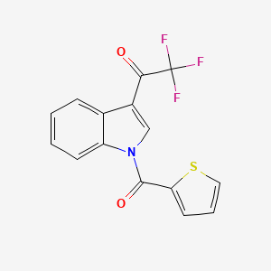 molecular formula C15H8F3NO2S B4644424 2,2,2-trifluoro-1-[1-(2-thienylcarbonyl)-1H-indol-3-yl]ethanone 