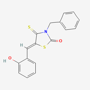 molecular formula C17H13NO2S2 B4644483 3-benzyl-5-(2-hydroxybenzylidene)-4-thioxo-1,3-thiazolidin-2-one 