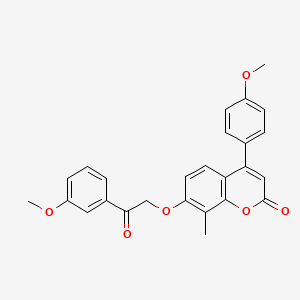 4-(4-methoxyphenyl)-7-[2-(3-methoxyphenyl)-2-oxoethoxy]-8-methyl-2H-chromen-2-one