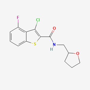 3-chloro-4-fluoro-N-(tetrahydro-2-furanylmethyl)-1-benzothiophene-2-carboxamide