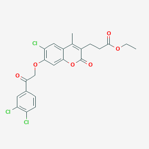 ethyl 3-{6-chloro-7-[2-(3,4-dichlorophenyl)-2-oxoethoxy]-4-methyl-2-oxo-2H-chromen-3-yl}propanoate