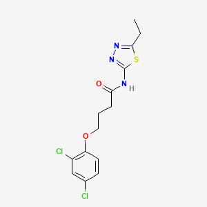 molecular formula C14H15Cl2N3O2S B4644542 4-(2,4-dichlorophenoxy)-N-(5-ethyl-1,3,4-thiadiazol-2-yl)butanamide 
