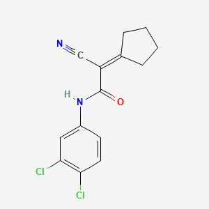 molecular formula C14H12Cl2N2O B4644546 2-cyano-2-cyclopentylidene-N-(3,4-dichlorophenyl)acetamide 
