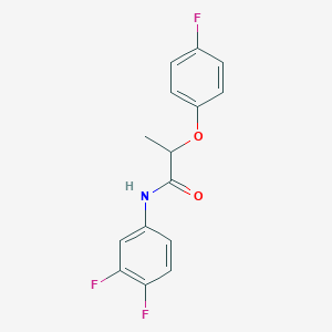 molecular formula C15H12F3NO2 B4644548 N-(3,4-difluorophenyl)-2-(4-fluorophenoxy)propanamide 