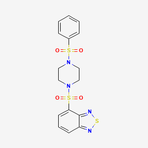 4-{[4-(phenylsulfonyl)-1-piperazinyl]sulfonyl}-2,1,3-benzothiadiazole