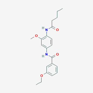 3-ethoxy-N-[3-methoxy-4-(pentanoylamino)phenyl]benzamide