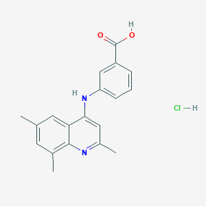 molecular formula C19H19ClN2O2 B4644603 3-[(2,6,8-trimethyl-4-quinolinyl)amino]benzoic acid hydrochloride 