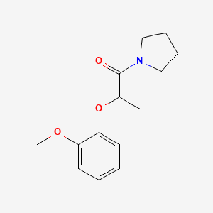 molecular formula C14H19NO3 B4644611 1-[2-(2-methoxyphenoxy)propanoyl]pyrrolidine 