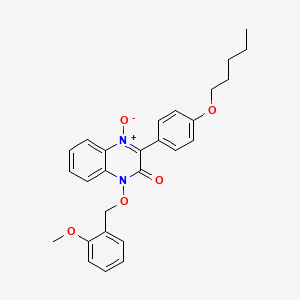 molecular formula C27H28N2O5 B4644615 1-[(2-methoxybenzyl)oxy]-3-[4-(pentyloxy)phenyl]-2(1H)-quinoxalinone 4-oxide 