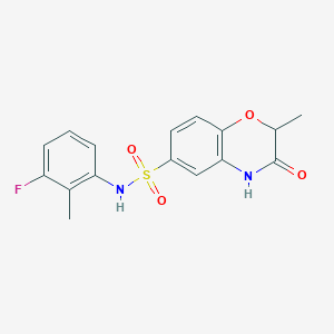 N-(3-fluoro-2-methylphenyl)-2-methyl-3-oxo-3,4-dihydro-2H-1,4-benzoxazine-6-sulfonamide