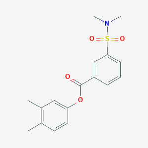 molecular formula C17H19NO4S B4644650 3,4-dimethylphenyl 3-[(dimethylamino)sulfonyl]benzoate 