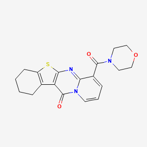 molecular formula C19H19N3O3S B4644666 7-(4-morpholinylcarbonyl)-1,2,3,4-tetrahydro-12H-[1]benzothieno[2,3-d]pyrido[1,2-a]pyrimidin-12-one 