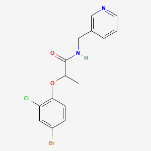 molecular formula C15H14BrClN2O2 B4644681 2-(4-bromo-2-chlorophenoxy)-N-(3-pyridinylmethyl)propanamide 