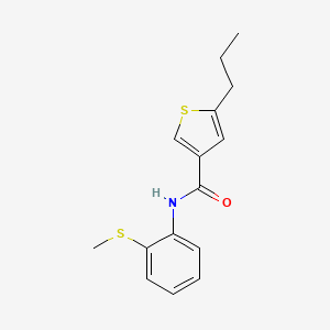 N-[2-(methylthio)phenyl]-5-propyl-3-thiophenecarboxamide