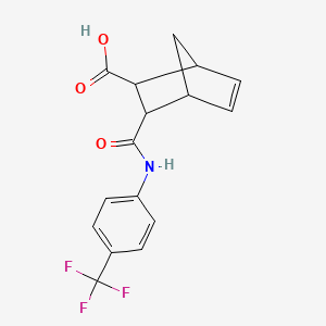 molecular formula C16H14F3NO3 B4644703 3-({[4-(trifluoromethyl)phenyl]amino}carbonyl)bicyclo[2.2.1]hept-5-ene-2-carboxylic acid 