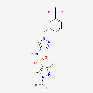 1-(difluoromethyl)-3,5-dimethyl-N-{1-[3-(trifluoromethyl)benzyl]-1H-pyrazol-4-yl}-1H-pyrazole-4-sulfonamide