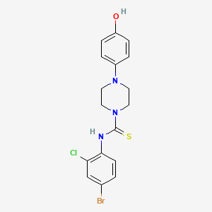 molecular formula C17H17BrClN3OS B4644740 N-(4-bromo-2-chlorophenyl)-4-(4-hydroxyphenyl)-1-piperazinecarbothioamide 
