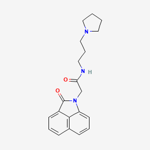 molecular formula C20H23N3O2 B4644745 2-(2-oxobenzo[cd]indol-1(2H)-yl)-N-[3-(1-pyrrolidinyl)propyl]acetamide 