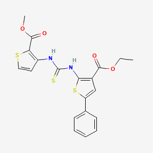 methyl 3-[({[3-(ethoxycarbonyl)-5-phenyl-2-thienyl]amino}carbonothioyl)amino]-2-thiophenecarboxylate