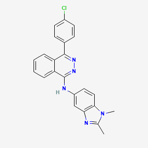 molecular formula C23H18ClN5 B4644772 4-(4-chlorophenyl)-N-(1,2-dimethyl-1H-benzimidazol-5-yl)-1-phthalazinamine 