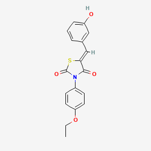 molecular formula C18H15NO4S B4644803 3-(4-ethoxyphenyl)-5-(3-hydroxybenzylidene)-1,3-thiazolidine-2,4-dione 