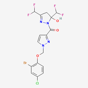 1-({1-[(2-bromo-4-chlorophenoxy)methyl]-1H-pyrazol-3-yl}carbonyl)-3,5-bis(difluoromethyl)-4,5-dihydro-1H-pyrazol-5-ol