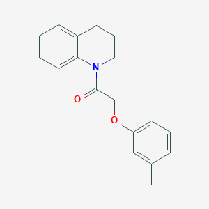 molecular formula C18H19NO2 B464485 1-[(3-Methylphenoxy)acetyl]-1,2,3,4-tetrahydroquinoline CAS No. 349474-29-9
