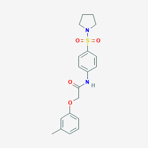 molecular formula C19H22N2O4S B464486 2-(3-methylphenoxy)-N-[4-(1-pyrrolidinylsulfonyl)phenyl]acetamide CAS No. 327067-96-9