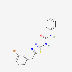 molecular formula C20H21BrN4OS B4644860 N-[5-(3-bromobenzyl)-1,3,4-thiadiazol-2-yl]-N'-(4-tert-butylphenyl)urea 