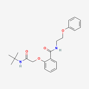 molecular formula C21H26N2O4 B4644868 2-[2-(tert-butylamino)-2-oxoethoxy]-N-(2-phenoxyethyl)benzamide 