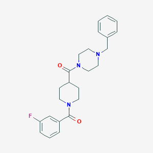 molecular formula C24H28FN3O2 B4644874 1-benzyl-4-{[1-(3-fluorobenzoyl)-4-piperidinyl]carbonyl}piperazine 