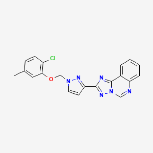 molecular formula C20H15ClN6O B4644889 2-{1-[(2-chloro-5-methylphenoxy)methyl]-1H-pyrazol-3-yl}[1,2,4]triazolo[1,5-c]quinazoline 