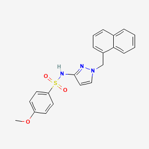 4-methoxy-N-[1-(1-naphthylmethyl)-1H-pyrazol-3-yl]benzenesulfonamide