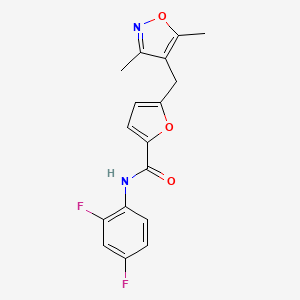 N-(2,4-difluorophenyl)-5-[(3,5-dimethyl-4-isoxazolyl)methyl]-2-furamide