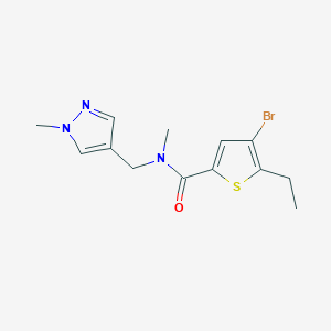 4-bromo-5-ethyl-N-methyl-N-[(1-methyl-1H-pyrazol-4-yl)methyl]-2-thiophenecarboxamide